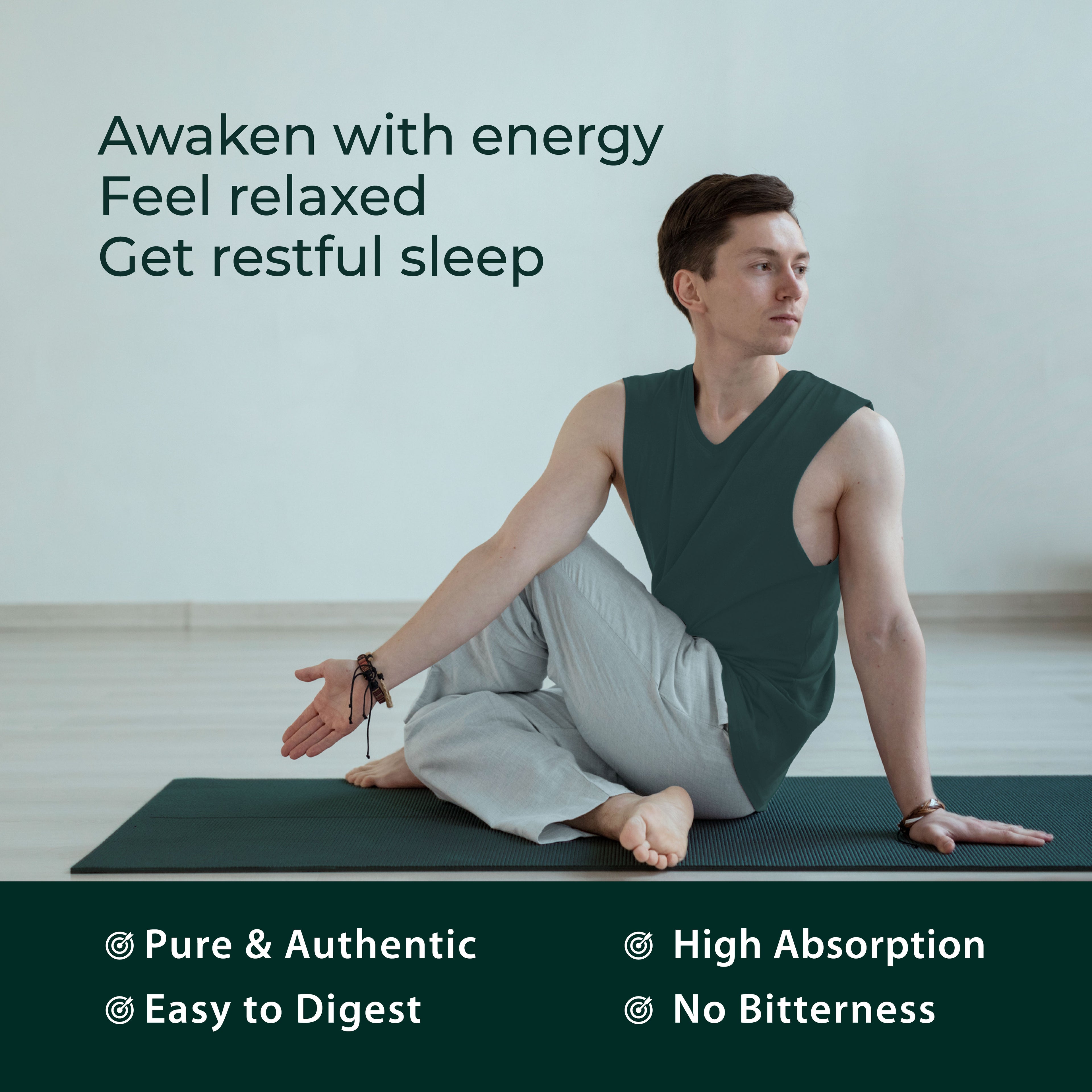 Yoga Aura Ashwagandha + L-Theanine + Magnesium Tri-Formula Capsules | Calm Focus & Relaxation Support